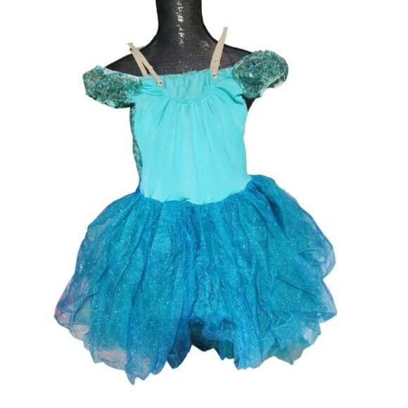Costume Gallery Promise Me The Spring Dress Blue Size Medium Child Sequin Tulle - Picture 4 of 4